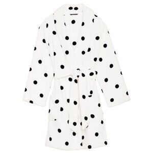 Victoria's Secret Short Plush Robe /Polka Dot/ Women's - 11162549